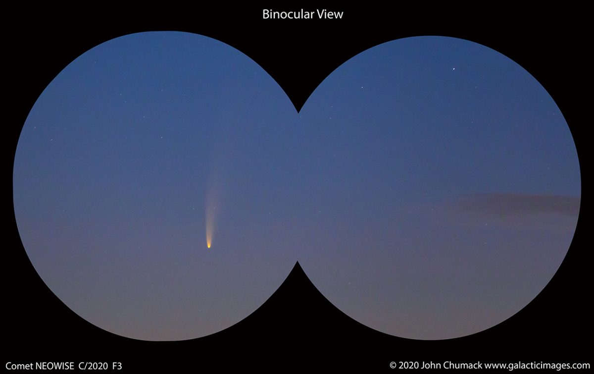 Comet NEOWISE Close Up Binocular View Galactic Images