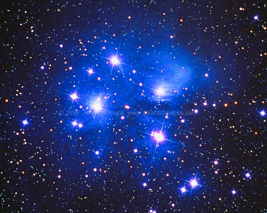 M45 The Pleiades Star Cluster Photos - Also Known As "The Seven Sister