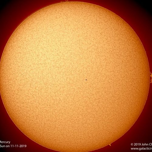 The Planet Mercury Transits the Sun on November 11, 2019