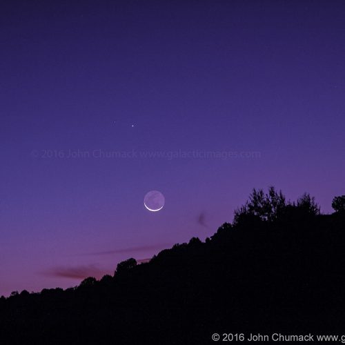 The Planet Mercury & 2.2 percent Lit Waning Crescent Moon