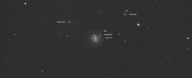 NGC4303 (M61) Spiral Galaxy with Supernova 2020 jfo