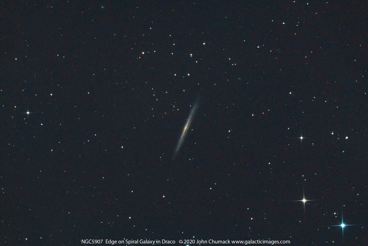 NGC 5907 known as Knife Edge Galaxy or Splinter Galaxy - Galactic Images