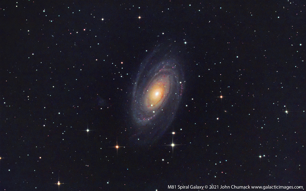 M81 Bodes Spiral Galaxy from the city