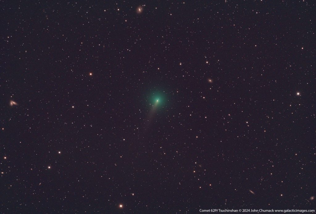 Comet 62P/Tsuchinshan with galaxies in Virgo - Galactic Images