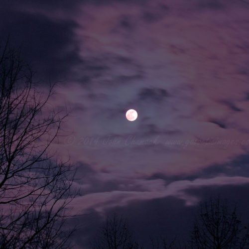 Cloudy Iridescence Full Moon Photos