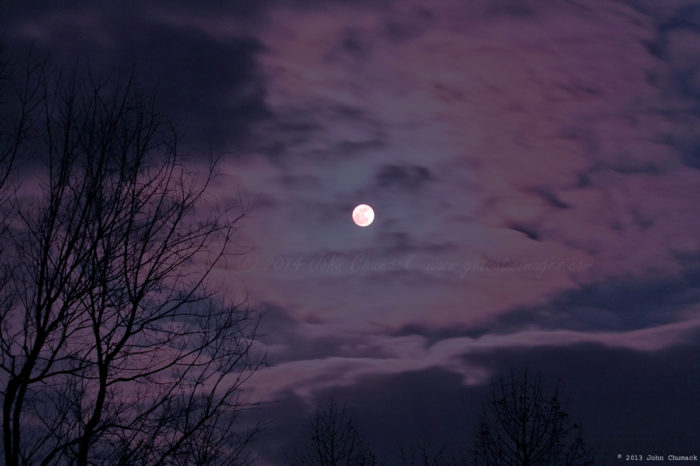 Cloudy Iridescence Full Moon Photos