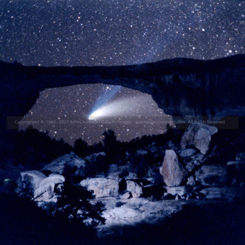 Comet Hale-Bopp photos under Natural Bridge