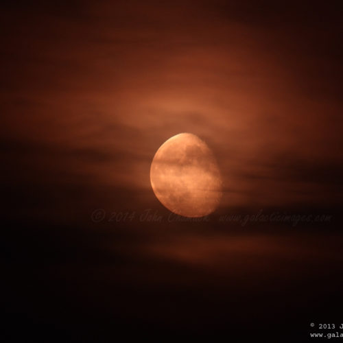 Cloudy Waning Gibbous Moon Photos